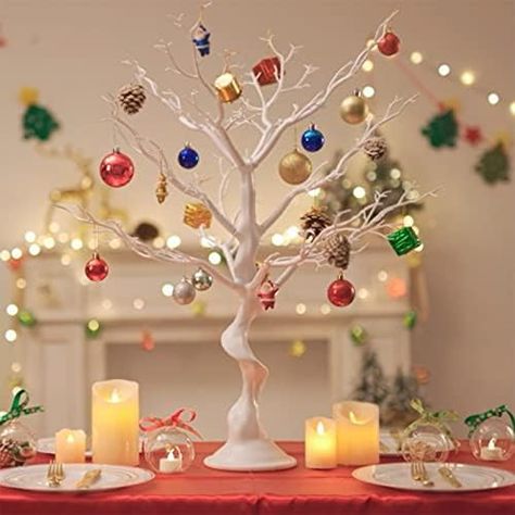 Amazon.com: Red Co. Ornament Tree Christmas Décor/Jewelry and Accessory Display in Gold Finish - 36" h : Clothing, Shoes & Jewelry Diy Christmas Centerpieces For Table, Ornament Display Tree, Manzanita Tree Centerpieces, Centerpiece For Christmas, Tree Branch Centerpieces, Christmas Centerpieces Cheap, Centerpieces For Weddings, Ornament Tree Display, Display Tree