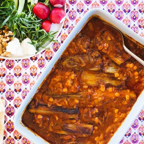 Gheymeh Bademjan, Khoresht Gheymeh, Persian Eggplant, Persian Cuisine, Iranian Food, Tastemade Recipes, Split Pea, Persian Food, Supper Club