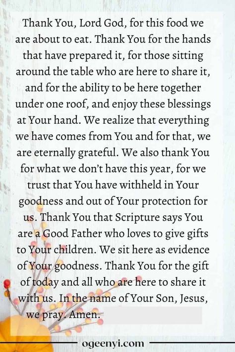 Prayers To Bless Food, Food Blessings Quotes, Thanksgiving Day Prayer Families, Blessing Over Food, Christmas Dinner Blessing Prayer, Prayer For Meal Time, Wedding Prayer Dinner, Dinner Prayers Family, Meal Prayers Dinner Table