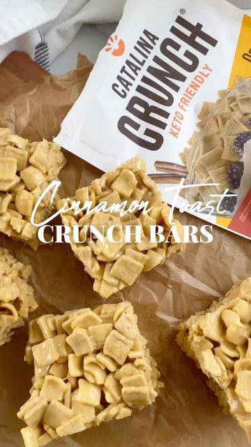 Catalina Crunch Recipes, Catalina Crunch Cereal, Cinnamon Toast Crunch Bars, Cinnamon Toast Recipe, Catalina Crunch, Sugar Free Marshmallows, Weight Bars, Crunch Bars, Crunch Recipe