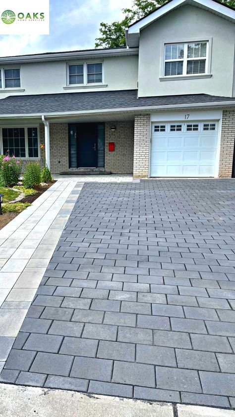 Interlocking Landscape Design, Elegant Driveway, Small Driveway, Front Garden Ideas Driveway, Garden Ideas Driveway, Driveway Walkway, Marble Flooring, Small Steps, Wood Bridge