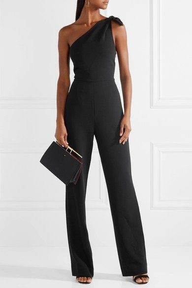 Wedding Guest Jumpsuit, Wedding Guest Fall, Fall Jumpsuit, Jumpsuit For Wedding Guest, Crepe Jumpsuit, One Shoulder Jumpsuit, Jumpsuit Elegant, Looks Chic, Jumpsuit Fashion