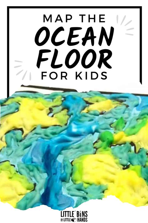 What does the ocean floor look like? Be inspired by scientist and map builder, Marie Tharp and make your own relief map of the world. Represent the topography or physical features on land and on the ocean floor with easy DIY shaving cream paint. Introduce kids to the fun of mapping, with this hands-on ocean map activity. We love do-able and simple geology for kids! Stem Ocean Activities, Ocean Floor Activities, Ocean Theme Stem Activities, Ocean Floor, Stem Ocean Activities Elementary, Ocean Layers Activity, Ocean Science Experiments, Everyday Science, Earth Science Projects