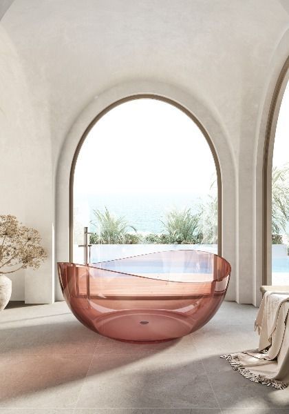 Transparent Freestanding Solid Surface Bathtub Resin Bathtub, Dream Bathtub, Stone Bathtub, Relaxing Space, Bathtub Design, Stunning Bathrooms, Interior Design Company, Cute Bedroom Decor, Artificial Stone