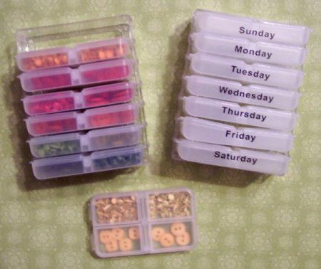 Store Buttons in a Pill Organizer - 150 Dollar Store Organizing Ideas and Projects for the Entire Home Dollar Store Organizing Ideas, Ribbon Organization, Jewerly Organizer, Sewing Room Storage, Sewing Room Organization, A Pill, Dollar Store Organizing, Pill Organizer, Diy Dollar Store Crafts