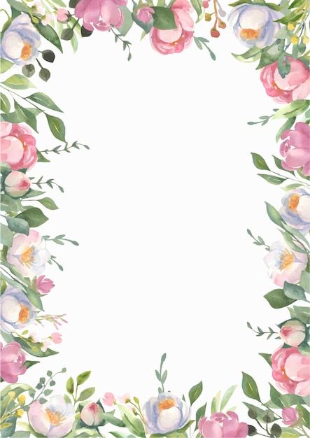 Marco de flores del prado | Vector Premium Marco Floral, Flower Backgrounds, Moda Fashion, Frame, Flowers, Floral, Quick Saves