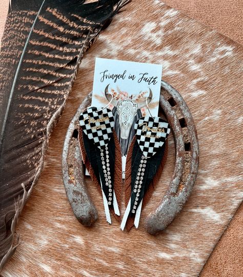 Leather fringe purse