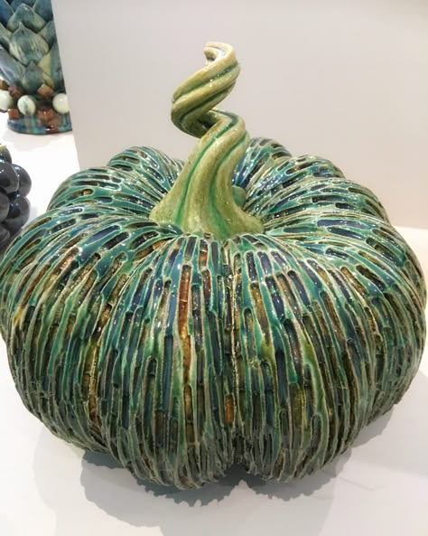 Ceramic Pumpkin Glaze Ideas, Ceramic Pumpkins Pottery, Kate Malone, Pumpkin Pottery, Waddesdon Manor, Art Glass Pumpkin, Ceramic Pumpkins, Pottery Lessons, Ceramic Pumpkin