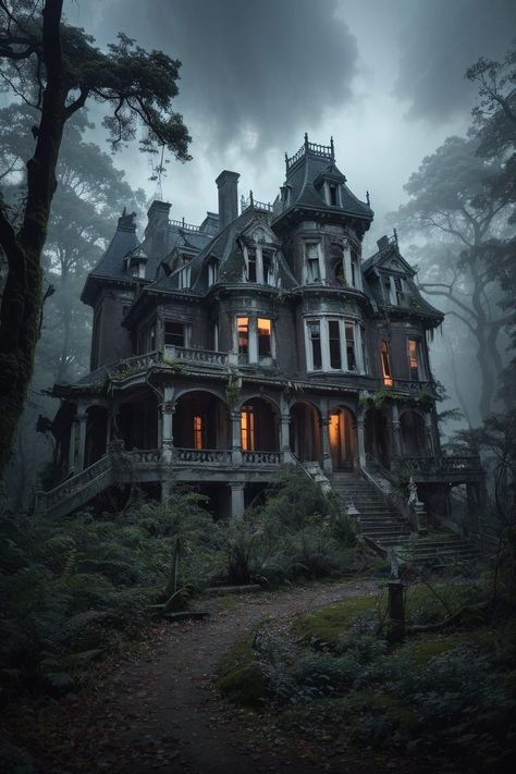 Victorian Gothic Mansion, Goth Castle, Gothic Victorian House, Gothic Manor, Vampire House, Victorian Castle, Castle Exterior, Gothic Mansion, Victorian Manor