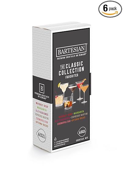 Amazon.com: The Classic Collection Capsules, Variety Pack of 6 for Bartesian Premium Cocktail Maker (55524) : Grocery & Gourmet Food Cocktail Maker, Cocktail Mixers, Variety Pack, Gourmet Food, Mocktails, Classic Collection, Gourmet Recipes, Old Fashioned, Free Delivery