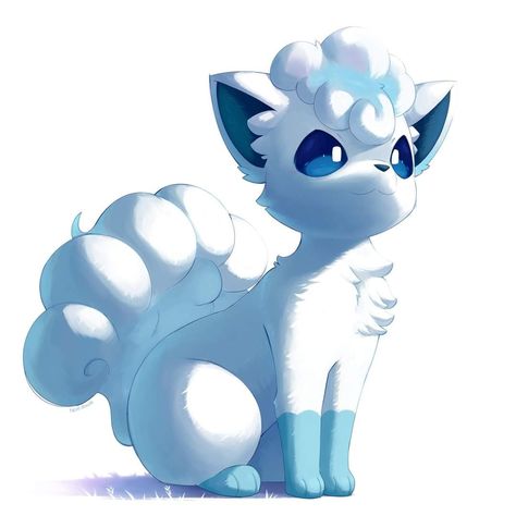 Snow Pokemon, Vulpix Pokemon, Alolan Vulpix, Pokémon Art, Art Anime, Spirit Guides, Pokemon Art, Art Inspo, Pokemon