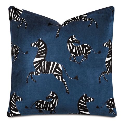 Eastern Accents Boutique Tenenbaum Zebra Decrative Pillow Cover & Insert & Reviews | Perigold Affordable Modern Furniture, White Throw Pillows, Eastern Accents, Elephant Logo, The Boutique, Velvet Pillows, Game Room Furniture, Chic Furniture, Zebras