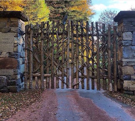 Wonderful gate leading to Camp Topridge. Camp Topridge, Weekend House, Historic Houses, Adirondack Mountains, Hill House, House On A Hill, Historic Homes, Months In A Year, House Boat