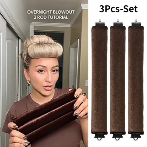 Just found this amazing item on AliExpress. Check it out! C$5.19 | Heatless Curling Rod Headband Lazy Hair Curlers No Heat Hair Rollers Curls Sleeping Soft Flexi Rods with Hook Hair Styling Tools Type Curly Hair, Big Wavy Curls, Hair Rods, Vintage Workshop, Heatless Curling Rod Headband, No Heat Hair, Curling Rod Headband, Heatless Curling Rod, Roller Curls