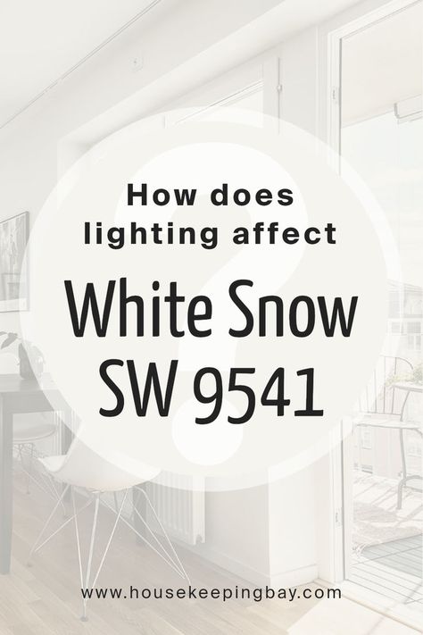 How Does Lighting Affect White Snow SW 9541 by Sherwin Williams? Sherwin Williams White, White Paint Colors, White Snow, White Rooms, Coordinating Colors, Sherwin Williams, Interior Paint, White Paints, Beach Decor