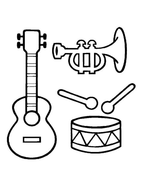 Korean Instruments, Music Instruments Kids, Instrument Craft, Musical Instruments Drawing, Music Classroom Decor, Preschool Music, Music Worksheets, Music Crafts, Music Coloring