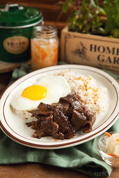 Yakiniku Beef Tapa - Pepper.ph Pinoy Breakfast, Beef Tapa, Iodized Salt, Breakfast And Brunch, Food Stories, Pinoy Food, Manila Philippines, Filipino Recipes, Asian Dishes