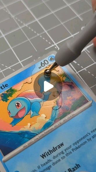 Pokemon Card Display Diy, Pokemon Cards Diy Crafts, How To Make Pokemon Cards, Upcycle Pokemon Cards, Pokemon Card Diy, Pokémon Card Art, 3d Pokemon Cards, Pokemon Cards Diy, Squirtle Pokemon Art