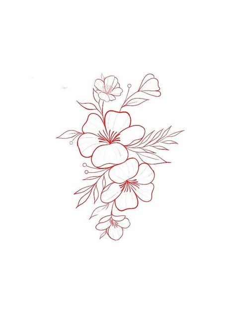 Hibiscus Side Tattoo, Puakenikeni Flower Tattoo, Hibiscus Tattoo Black Women, Hibiscus Tattoo Stencil, Single Flower Tattoo, Hibiscus Tattoo Design, Ocean Flower Tattoo, Hawaii Flower Tattoos, Hibiscus Drawing