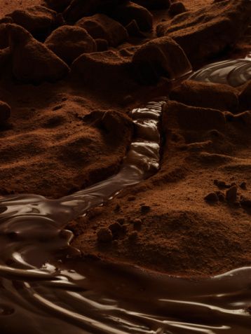 Chocolate river flowing across chocolate terrain Chocolate River, Benefits Of Chocolate, Brown Eyes Aesthetic, Chocolate Benefits, Chocolate Photos, Brown Wallpaper, Chocolate Color, Chocolate Factory, Gluten Free Chocolate