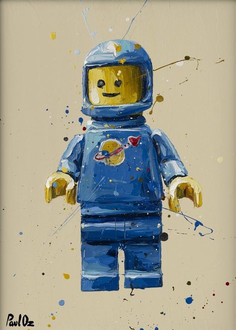 Lego Art Painting, Lego Art Drawing, Lego Illustrations, College Sketchbook, Lego Drawing, Lego Painting, Lego Poster, Lego Print, Lego Man