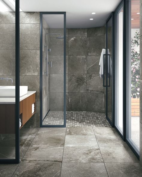 #DailyProductPick Astral Plane Magellan by Crossville is a mix of rich and multi-dimensional graphics from three different natural stones. Ceramic Shower Tile, Art Interiors, Gorgeous Tile, Stone Look Tile, Shower Tile Designs, Tile Trim, Marble Bathroom, Furniture Art, Style Tile