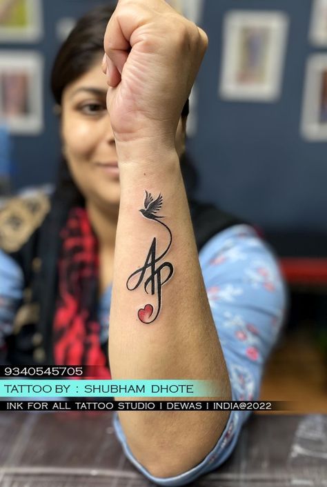 Ap Tattoo Name, A P Tattoo Letter, P Name Tattoo Design, Ap Tattoo Design, Ap Tattoo Letter, A Name Tattoo Design, Radhakrishna Tattoo, P Name Tattoo, Ap Tattoo