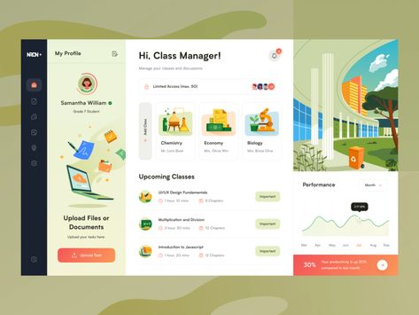 School Dashboard, Mailer Design, Ui Design Dashboard, Student Portal, Creative Website Design, Virtual School, Ux Design Inspiration, Dashboard Design, Online School