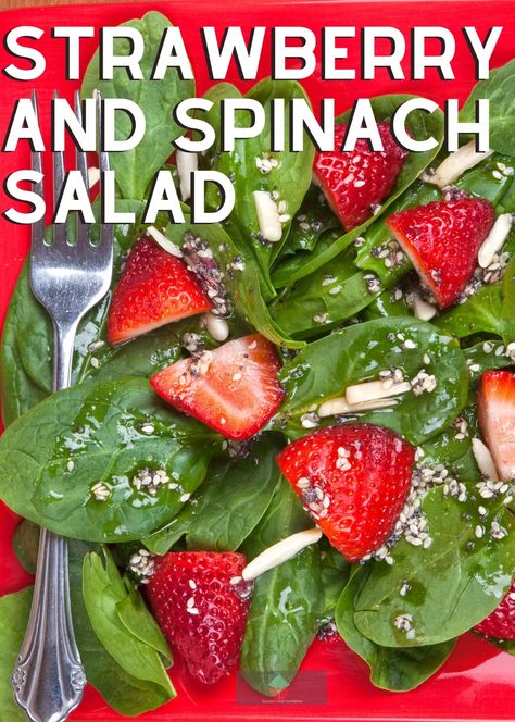 Spinach And Strawberry Salad, Strawberry Salad Recipe, Easy Cucumber Salad, Easy Salad Dressing Recipes, 2024 Eclipse, Poppyseed Dressing, Berry Recipes, Easy Salad Dressing, Strawberry Spinach