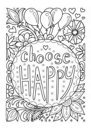 Quotation Colouring Pages Happy Coloring Pages, Group Counseling, Coloring Pages Inspirational, Quote Coloring Pages, Free Adult Coloring Pages, Counseling Activities, Dog Coloring Page, Color Quotes, Flower Coloring Pages