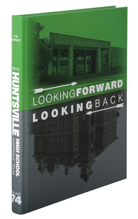 Huntsville High School Yearbook, Theme idea. Looking Forward, Looking back. Green and grey colour scheme Yearbook Mods, Yearbook Covers Themes, Teaching Yearbook, Yearbook Covers Design, Yearbook Class, Yearbook Staff, Yearbook Spreads, Cover Design Inspiration, Yearbook Layouts