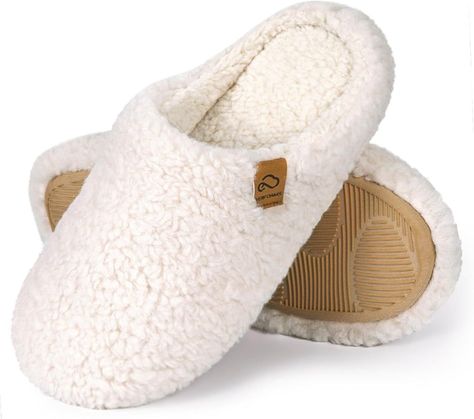 EverFoams Womens Slip On Home Slippers Soft Memory Foam House Slippers for Ladies Indoor | Amazon (US) Bedroom Slippers, Ballerina Slippers, Cute Slippers, Fuzzy Slippers, Womens Mules, House Shoes, Winter House, House Slippers, Polar Fleece