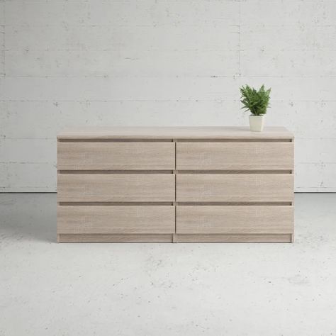 Bedroom Arrangement, Dresser Wood, Wide Dresser, Wayfair Furniture, Double Dresser, Dresser Decor, Bedroom Dressers, Ikea Furniture, Furniture Outlet Stores