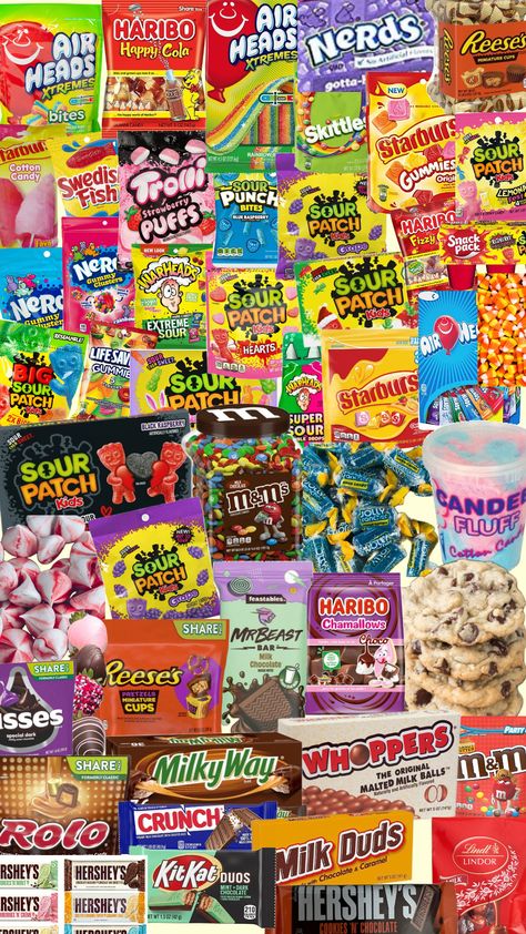 #candy Mean Girls Sleepover, Food Snacks Aesthetic, Junk Food Snacks Aesthetic, Snacks Aesthetic, Strawberry Bites, Paper Squishy Ideas, Paper Squishies, Rainbow Snacks, Candy Salad