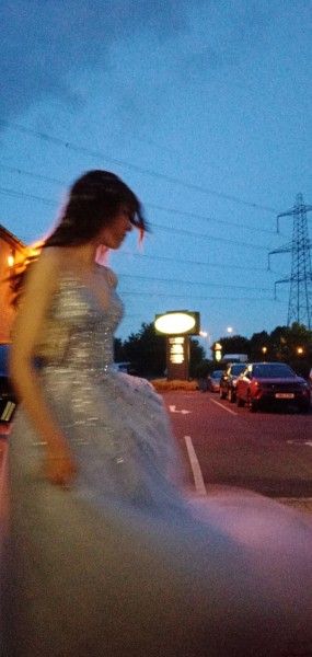 Aesthetic Dress Pictures, Prom Night Photoshoot, Blurred Photoshoot, Blurred Photos Aesthetic, Blue Prom Dress Aesthetic, Prom Aesthetic Photography, Desi Prom, Prom Queen Aesthetic, Prom Night Aesthetic