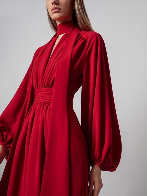 Raglan sleeve dress in red - Namelazz Official Online Store Ootd Dress, Outfits Petite, Current Fashion, 2022 Trends, Outfits 2022, Outfits Spring, Indie Outfits, Trends 2022, Casual Spring