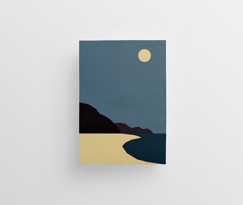 dzajn — Since you guys seemed to like my minimalist... Minimal Painting, Simple Canvas Paintings, Easy Canvas Art, Minimalist Landscape, Soyut Sanat Tabloları, Music Tattoos, Small Canvas Art, Minimalist Painting, Landscape Illustration