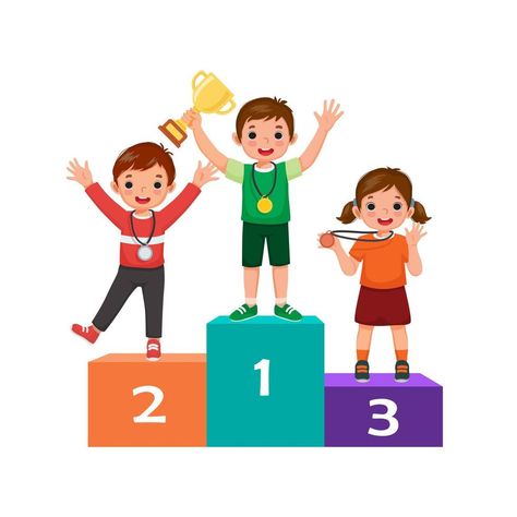 Task Boxes Preschool, Winners Podium, Sports Day Decoration, Trophy Stand, National Sports Day, Kids Awards, Kindergarden Activities, Easy Love Drawings, Third Place