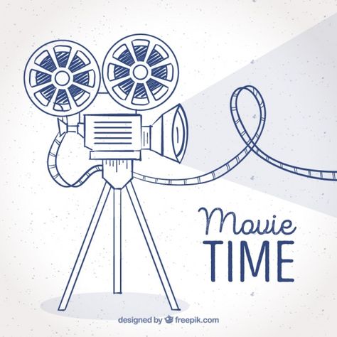 Film background with hand drawn camera | Free Vector #Freepik #freevector Camera Simple Drawing, Film Camera Drawing, Drawn Camera, Camera Drawing, Film Background, Vintage Film Camera, Movie Themes, Time Design, Graphic Editing