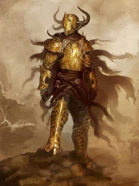 Sun fighter Golden Warriors, Gold Armor, Dragon Knight, New Painting, Fantasy Collection, Knight Art, Knight Armor, Fantasy Armor, Armor Concept