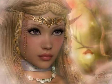 Beautiful elf Manic Pixie Dream Girl, Fairy Princesses, Ethereal Art, Fairy Art, Pretty Art, Mythical Creatures, Digital Painting, Pretty People, Blonde Hair