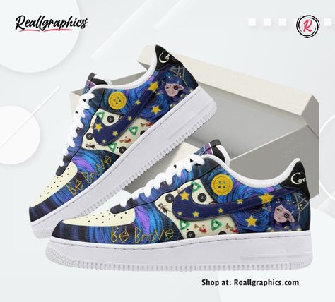 Coraline Be Brave Limited Edition Nike Air Force 1 Sneaker Check more at https://www.reallgraphics.com/product/coraline-be-brave-limited-edition-nike-air-force-1-sneaker Be Brave, Coraline, Nike Air Force 1, Air Force 1, Limited Editions, Nike Air Force, Air Force, Brave, Nike Air