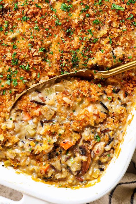 Chicken And Wild Rice Casserole, Chicken Wild Rice Casserole, Grains Recipes, Wild Rice Recipes, Chicken And Stuffing, Chicken Wild Rice, Wild Rice Casserole, Rice Bake, Cabbage Roll Soup