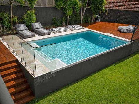 Raised Pools, Pool Images, Backyard Garden Layout, Luxury Swimming Pools, Pool Landscape, Pool Renovation, Pool Landscape Design, Small Pool Design, Backyard Pools