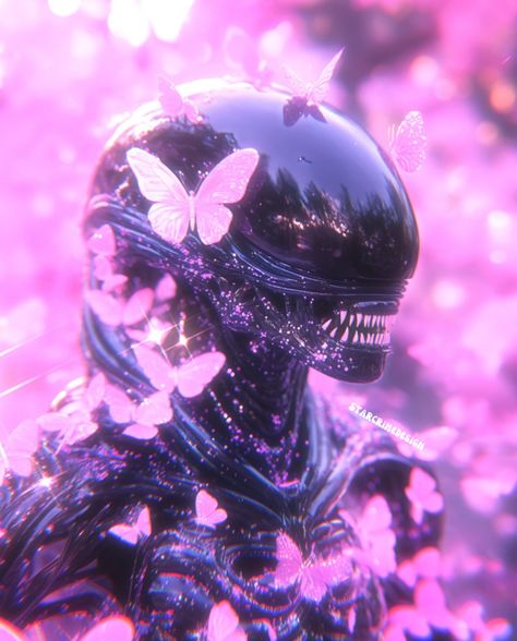 Alien Romulus came out in theaters today & I can’t wait to see it soon. Happy Friday!💖 Xo, Heather . . . #pinkaesthetic #glitteraesthetic #glitterartist #pinkvibe #pinkaesthetics #alienromulus #xenomorph #xenomorphs #alienmovie #alienmovies Xenomorph Pfp, Pink Alien Aesthetic, Alien Aesthetic Wallpaper, Xenomorph Wallpaper, Alien Pfp, Steam Pfp, Pink Trippy, Pink Pfps, Alien Romulus