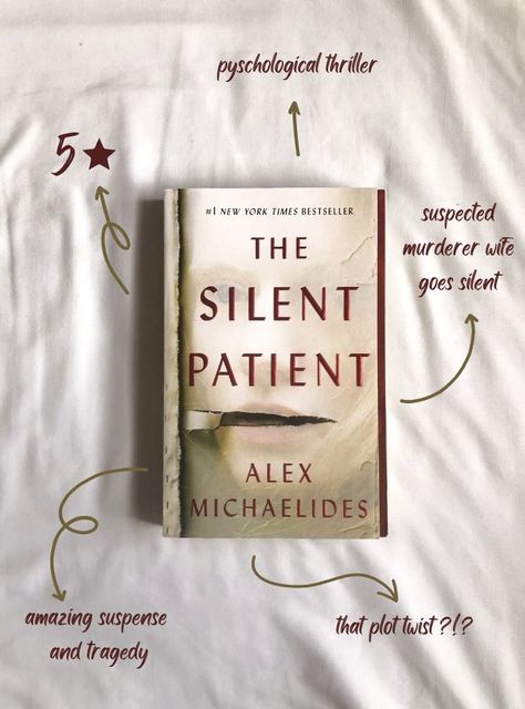 Alicia Berenson, Alex Michaelides, The Silent Patient, Fiction Books Worth Reading, Book Reading Journal, Books To Read Nonfiction, 100 Books To Read, Fantasy Books To Read, Unread Books