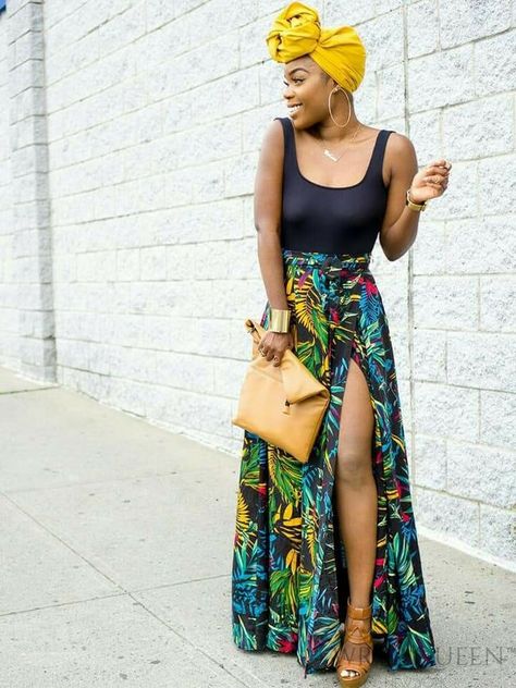 Cute skirt, love this look! Vogue Spain, African Wear, African Attire, Mode Inspiration, Outfit Casual, African Clothing, African Dress, Ethnic Fashion, Outfits Casuales