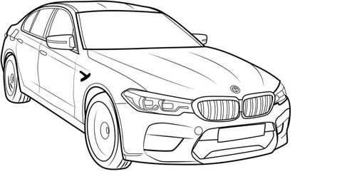 Bmw Sketch, Car Drawing Easy, Race Car Coloring Pages, Car Coloring Pages, Carros Bmw, Harry Potter Art Drawings, Cool Car Drawings, Free Coloring Sheets, Cars Coloring Pages