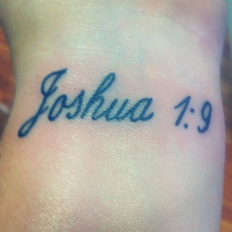 Joshua 1:9 <3 Joshua 1 9 Tattoo, Tattoo Name Fonts, 9 Tattoo, Arrow Heart, Tattoo Name, Music Tattoo Designs, Omerta Tattoo, Tattoo Quotes For Women, Note Tattoo