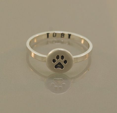 <3 Paw Jewelry, Paw Ring, Dog Jewelry, Cat Jewelry, I Love Jewelry, Memorial Jewelry, Stainless Steel Rings, Steel Ring, Cute Jewelry